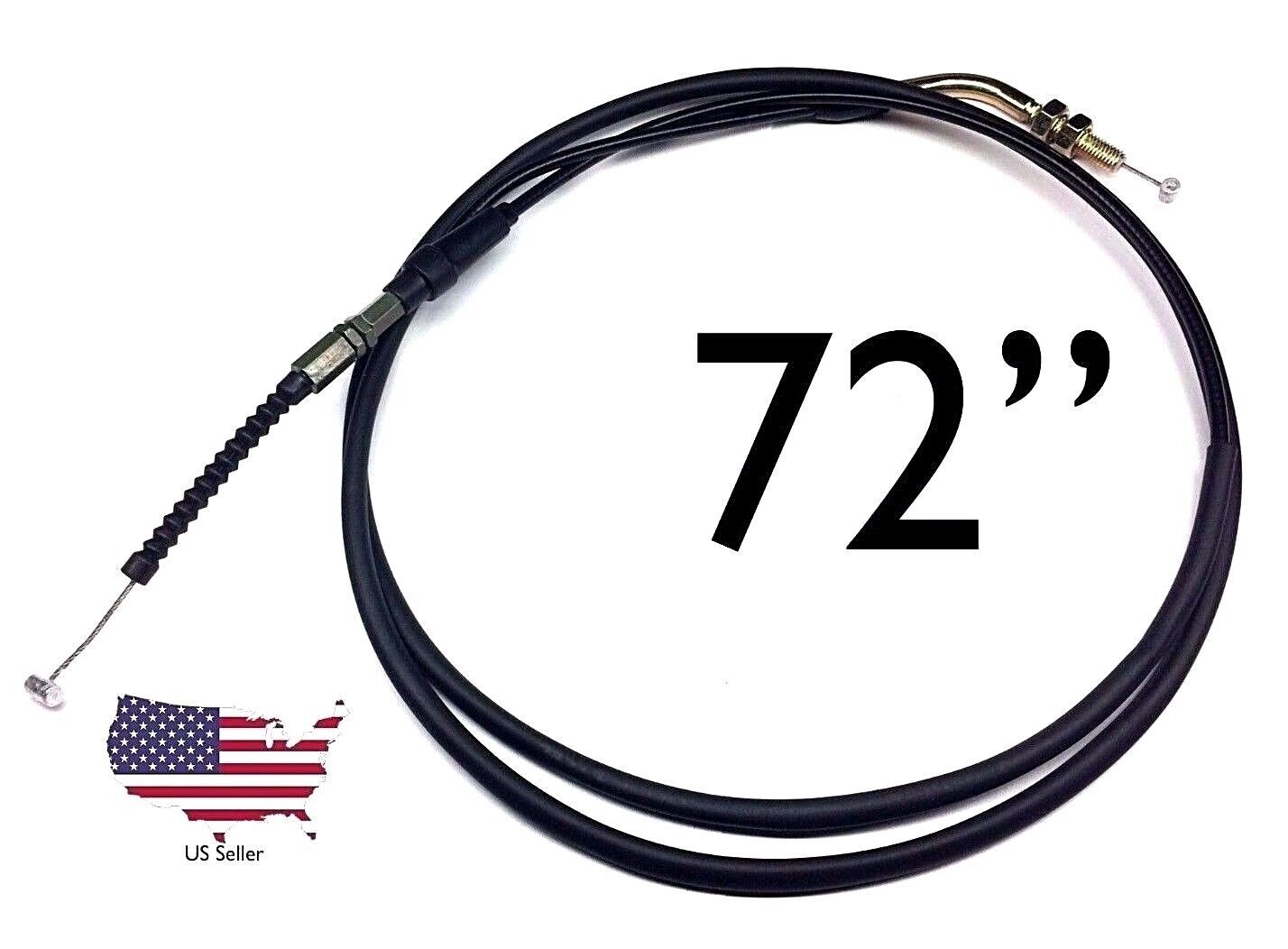 75" Throttle Cable Universal Motorcycles Mopeds ATV Dune Buggy 72" Mount