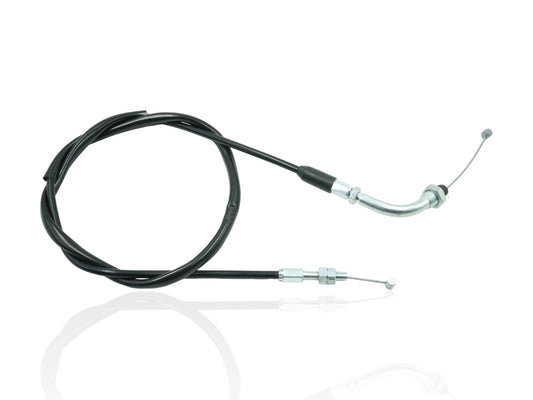 36 inch Black Throttle Cable-Bent Curved Fitting End